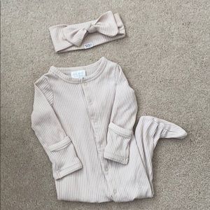 Onesie Pajama Set w/Matching Headband